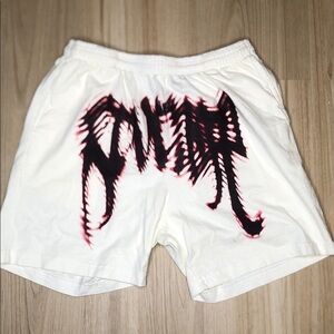 Revenge Windows White Red Mens Authentic Streetwear Shorts - Size Large
